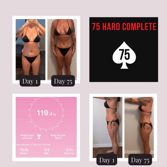 7 Top Tips For Completing The 75 Hard Challenge - Before and After