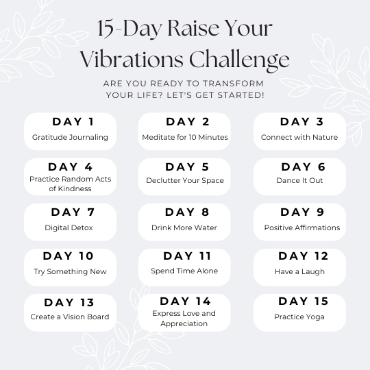 15-Day Raise Your Vibrations-Calendar