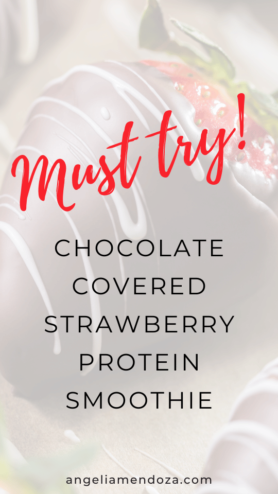 Must Try Chocolate Covered Strawberry Smoothie | Pin