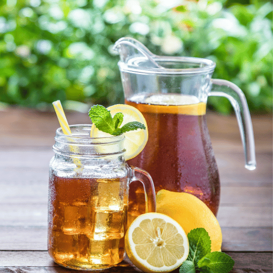 How to Make the Best Homemade Sweet Tea in Just Minutes - Pitcher and glass of tea